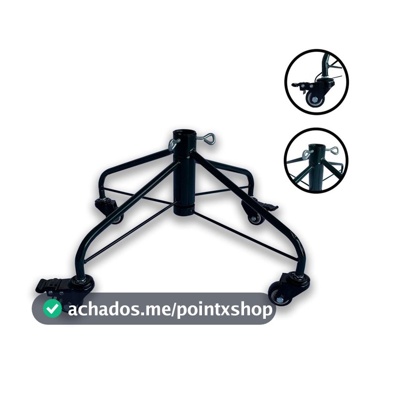 Pé Base com Rodinhas para Árvore Natal até 240 cm