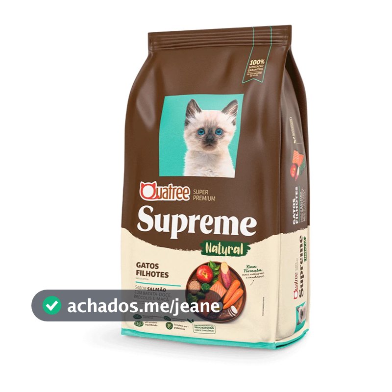 Ração Quatree Supreme Gato Filhote Salmão e Batata Doce 10,1kg
