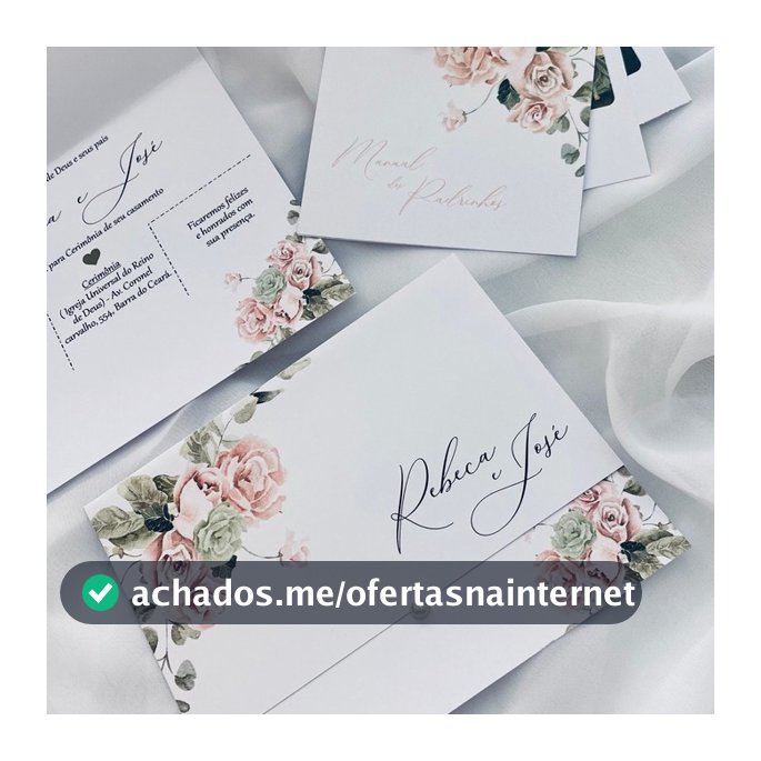 PROMOÇÃO! Convites de Casamento Barato Floral Menta com Rose