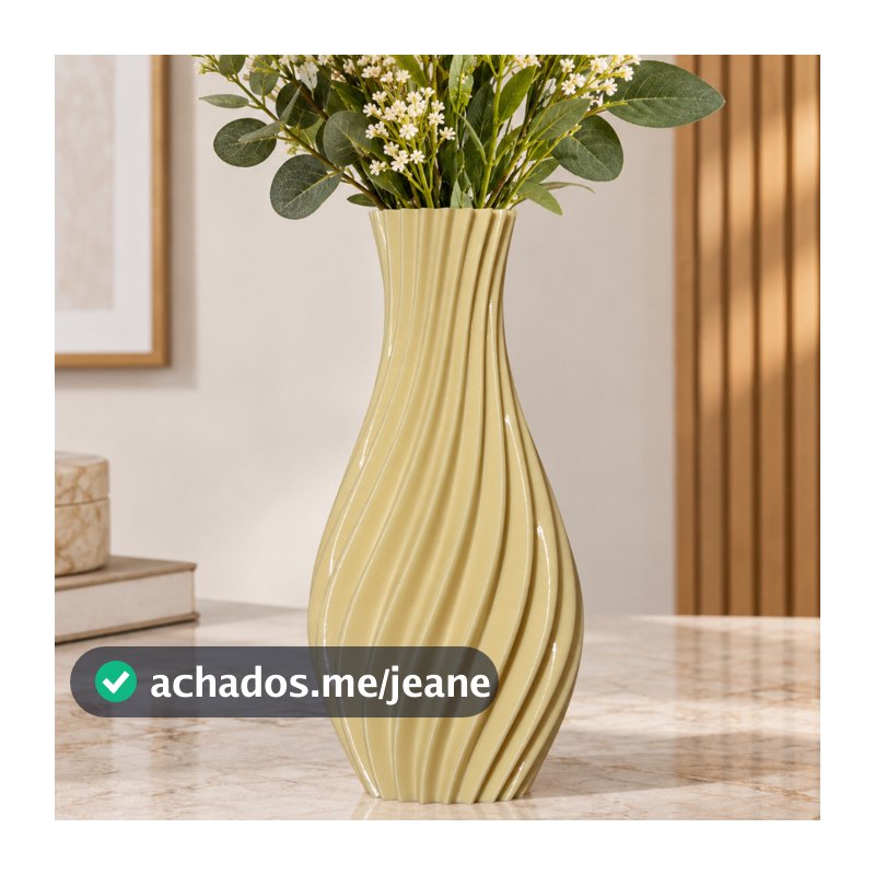 Vaso Decorativo Harmonia 20cm para Plantas Artificiais Arranjos Casa Casamento Decoração