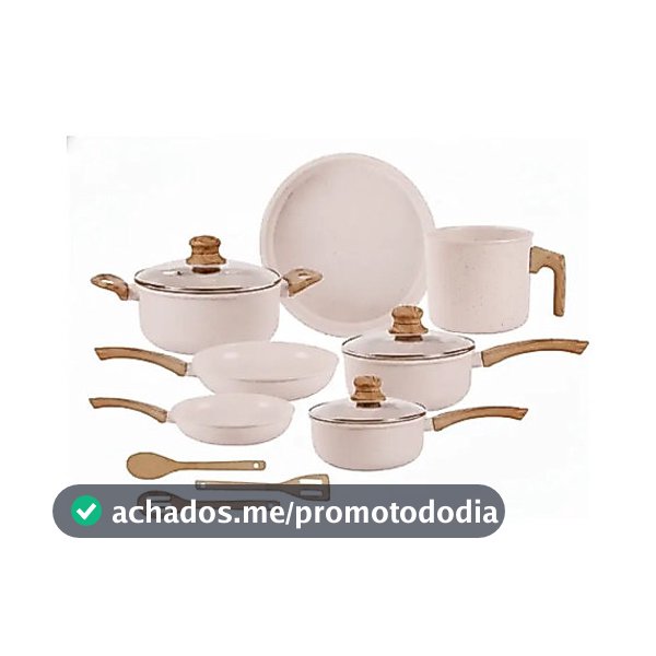 Jogo De Panelas Cerâmico Indução Tuut Ecoglide 10 Peças Branco