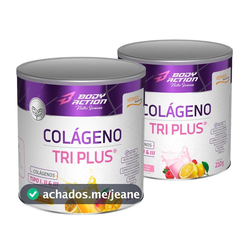 Kit 2x Colágeno Verisol Tri Plus Tipo 1, Tipo 2 e Tipo 3 - 210g Bodyaction