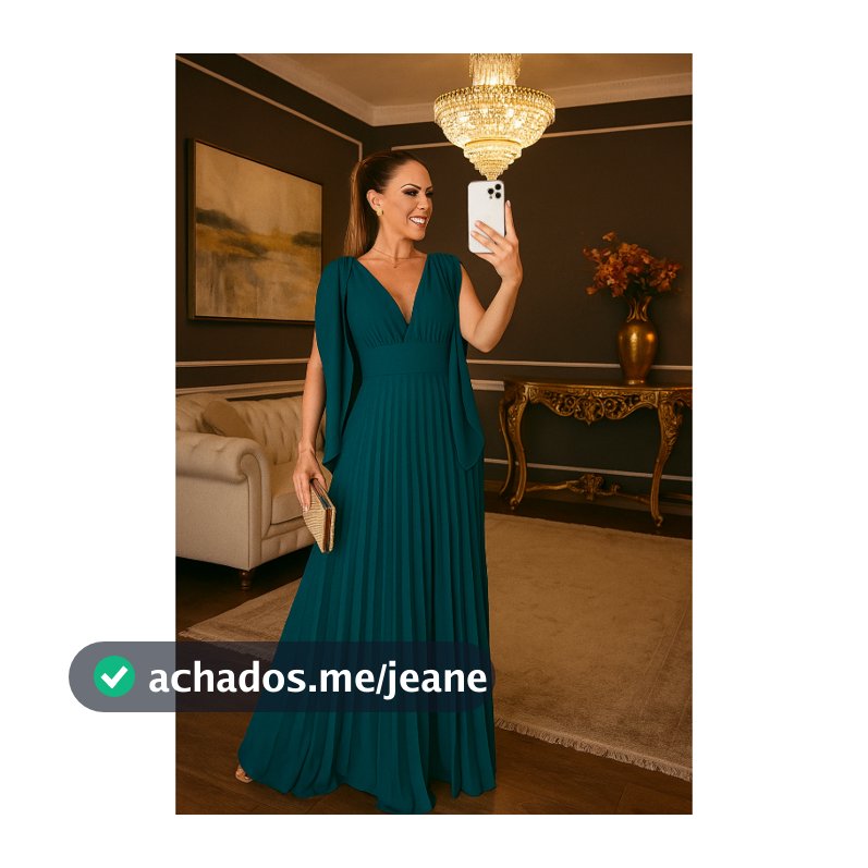 Vestido Longo Plisado Decote V Vestido Pra Madrina de Casamento e Festas Social sem Manga Con Bojo