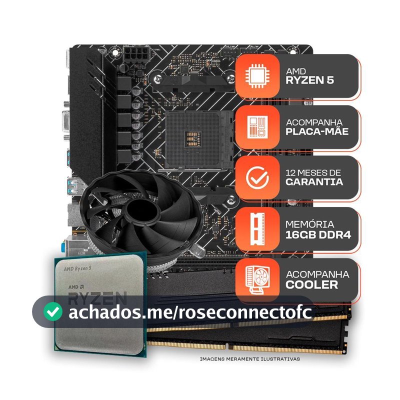 Kit Upgrade Gamer, AMD Ryzen 5 3400G, A520M, 16GB DDR4