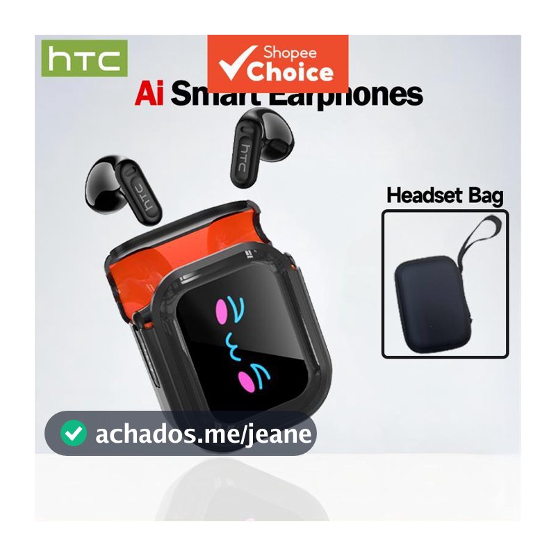 HTC NE20 Fones De Ouvido Tradução TWS Sem Fio 134 Tradutor De Idiomas HiFi Som Estéreo Smart LED Display HD Chamadas À P