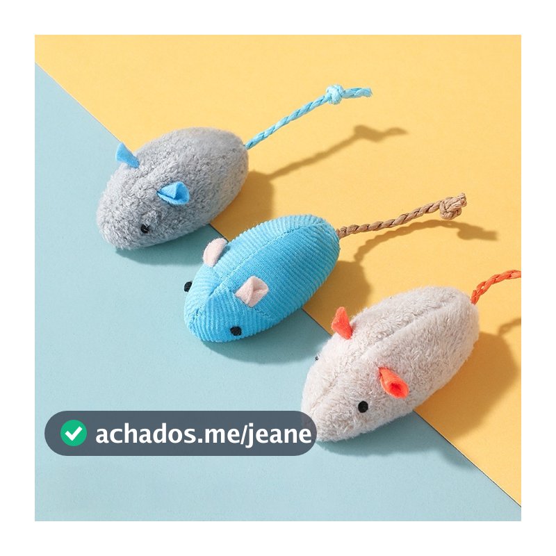 Kit Com 4 Ratinhos Com Catnip Brinquedo Erva De Gato XH178