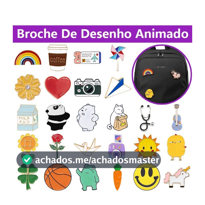 80 Estilos Moda Broche Dos Desenhos Animados Bonito Liga Alfinetes Badge Pin Mochila Decoração