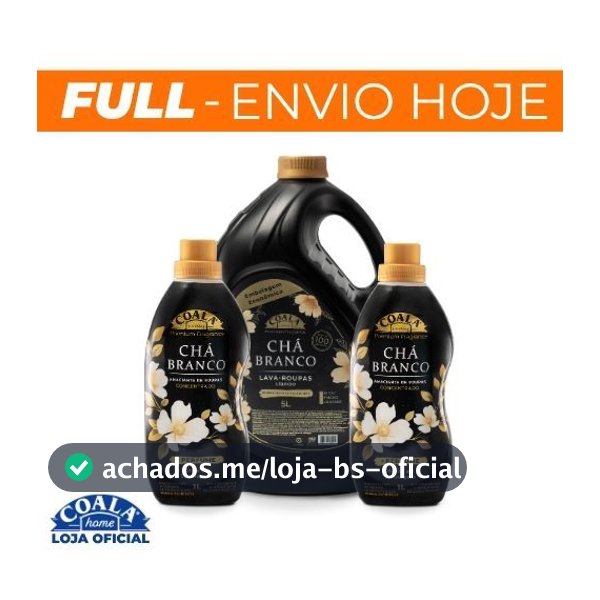 Kit Coala Laundry Chá Branco - 1 Lava Roupas 5l + 2 Amaciantes Concentrados 1L