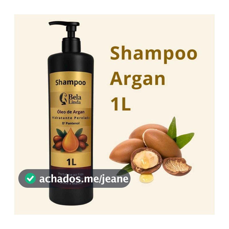 Shampoo 1l Profissional Tratamento Capilar Óleo Argan Sem Sal