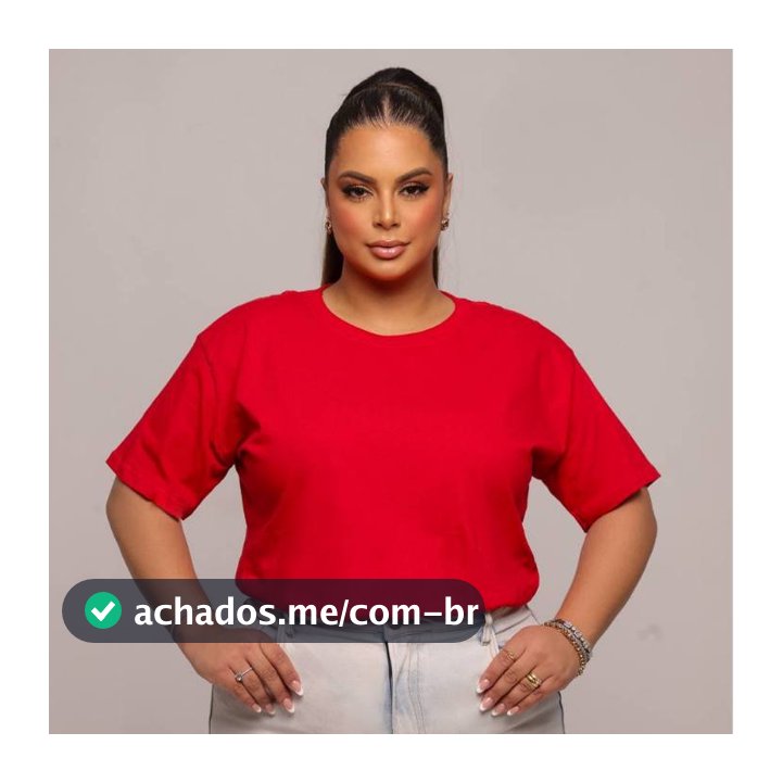 Blusa Feminina Plus Size Algodão 100% Modelagem Grande T-shirt Plus Size Básica Lisa Alta Qualidade