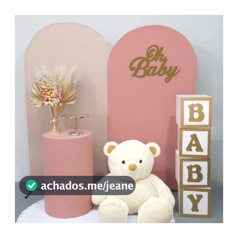 Quadro Letreiro  Decorativo Vazado em MDF 3mm Oh Baby