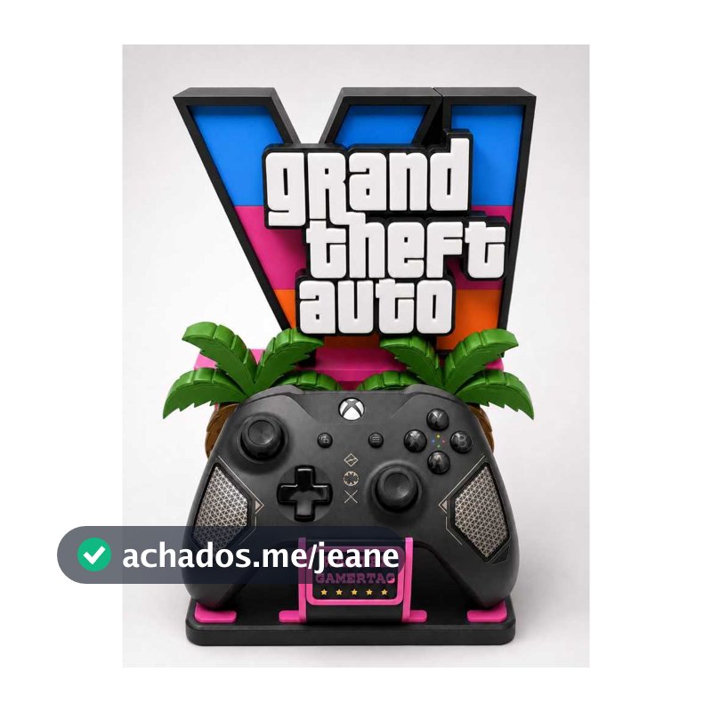 Suporte Gamer GTA IV para Controle ou Headset – Opções com Luminária em Impressão 3D