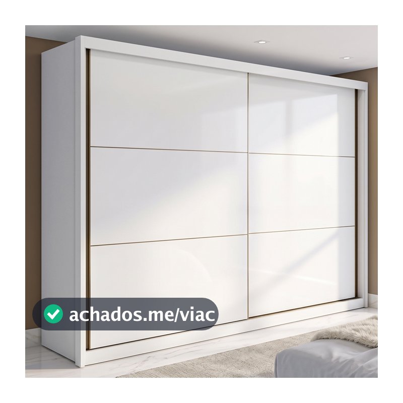 Guarda-Roupa Casal Toronto 2 Portas 6 Gavetas Branco