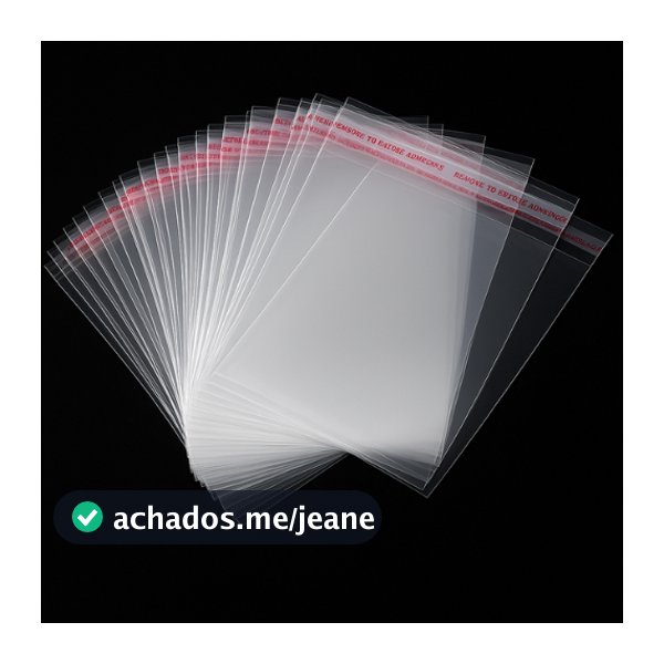 Kit 100/1000 Sacos Plástico adesivado Transparente 4x4cm 15x20 25x35cm auto adesivo para bijuteria