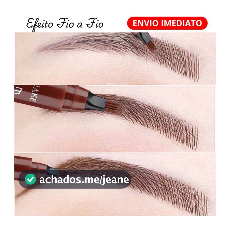 Caneta de Sobrancelha Barba à Prova D’Água Microblading 4 pontas Tip Brow Fio a Fio
