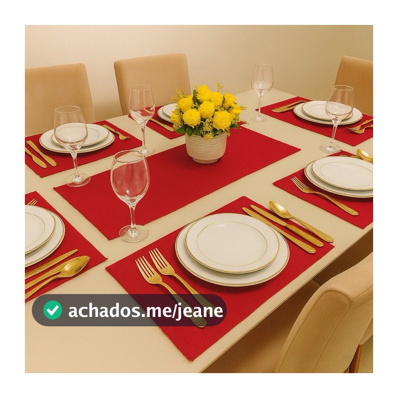 Jogo Americano para Mesa 7 peças Feito em Tear Algodão Imperdível Decoração Promoção