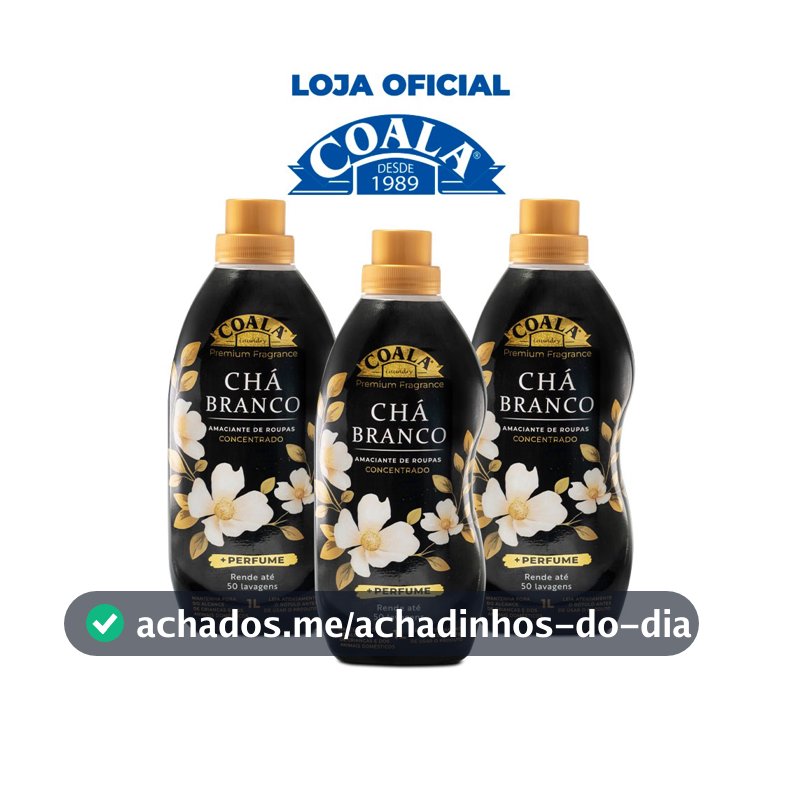 Kit Coala Laundry 3 Amaciantes - Chá Branco 1L