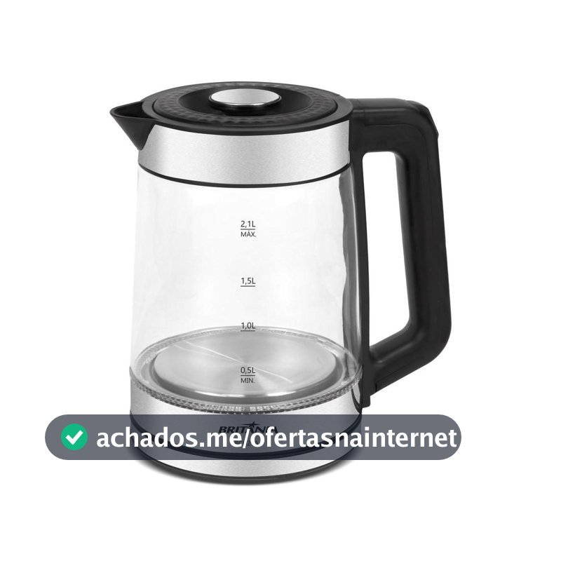 Chaleira Elétrica Britânia 2,1L de Vidro com Luz LED BCH21A