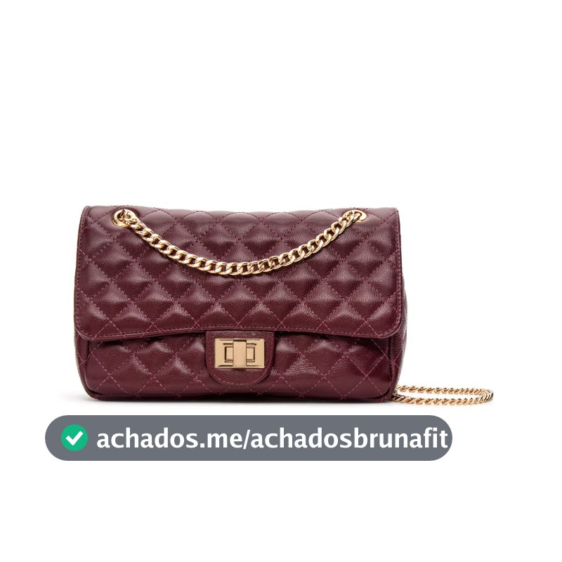 Bolsa Feminina Couro Legítimo Transversal Matelassê Alça Correntes Onix