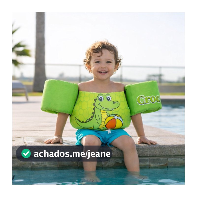 Boia Infantil Flutuador com Braço Colete Ajustavel Segurança Piscina Criança Bebê 1 a 6 Anos