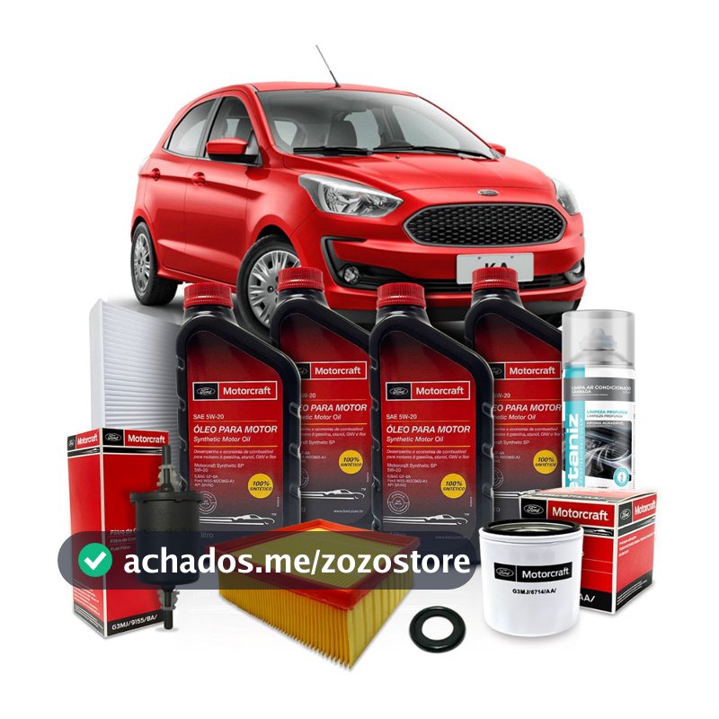 Kit Revisão Troca de Óleo Motorcraft 5w20 Ford Ka /Ford Ka Hatch/ Sedan  1.0 1.5 2018 2019 2020 2021