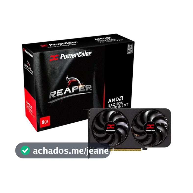 Placa de Video PowerColor Radeon RX 9060 XT Reaper, 8GB, GDDR6, 128-bit, RX9060XT-8G-A