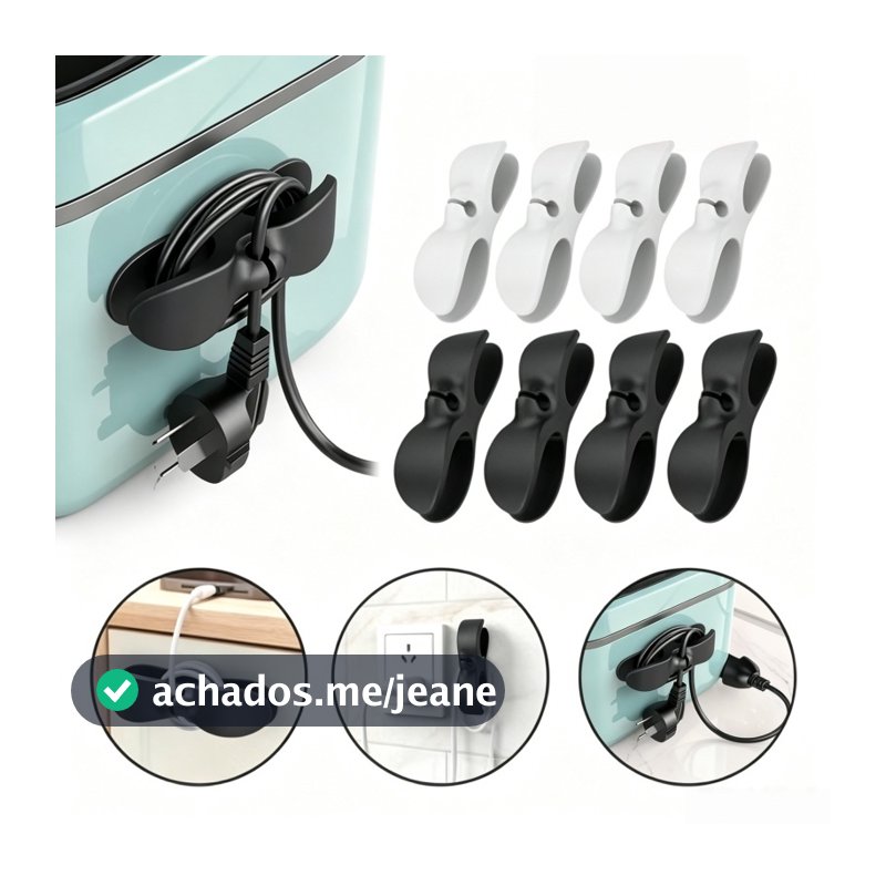 Kit 3/6/9 Enrolador De Fio De Armazenamento De Cozinha Organizador De Cabo De Alimentação Fixo