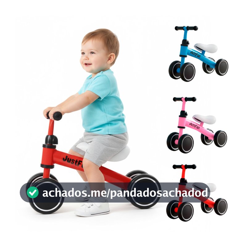 Bicicleta De Equilíbrio Infantil Andador Sem Pedal 4 Rodas Aprender a Andar Azul Rosa Vermelho Bebê Presente Bike