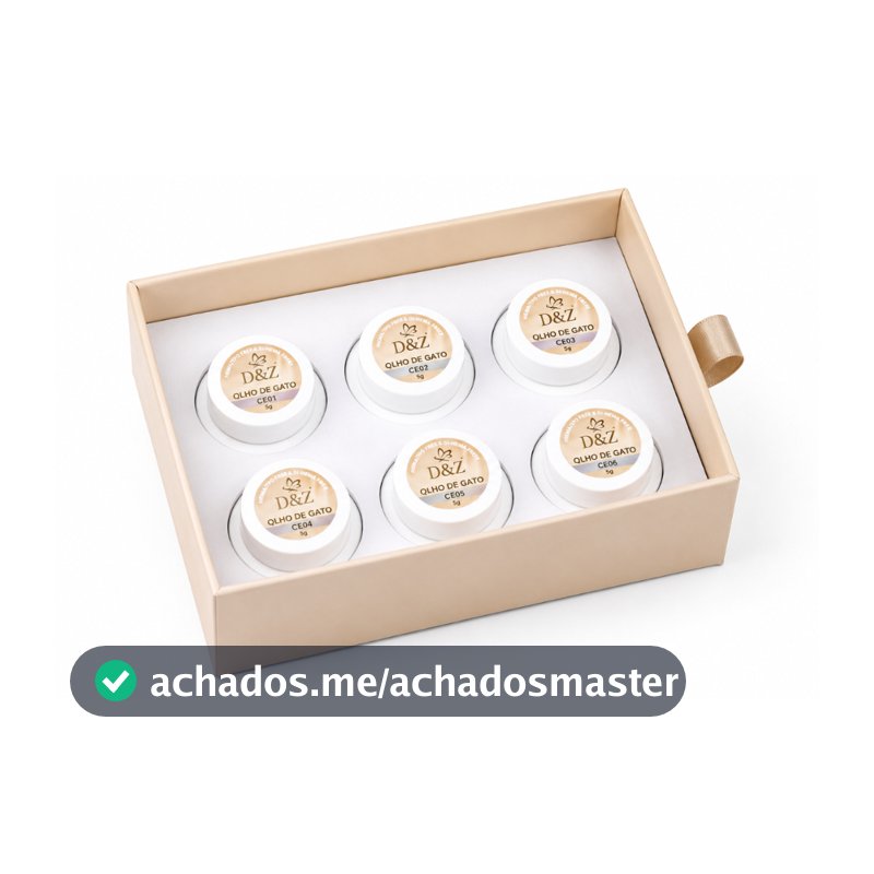 Kit 6 Gel Magnético D&Z 5g Olho De Gato Profissional Unhas Nail Designer Manicure