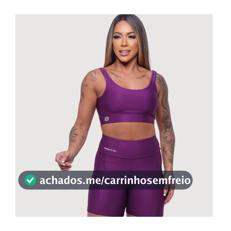 Conjunto Fitness Feminino Short com Bolso e Top Duplo Academia Treino Zero Transparência