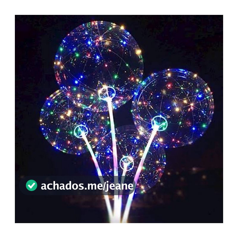 Balão Led BOBO BALLOON Bubble Bastão Coloridos Vareta Transparente COMPLETO Varias Quantidades