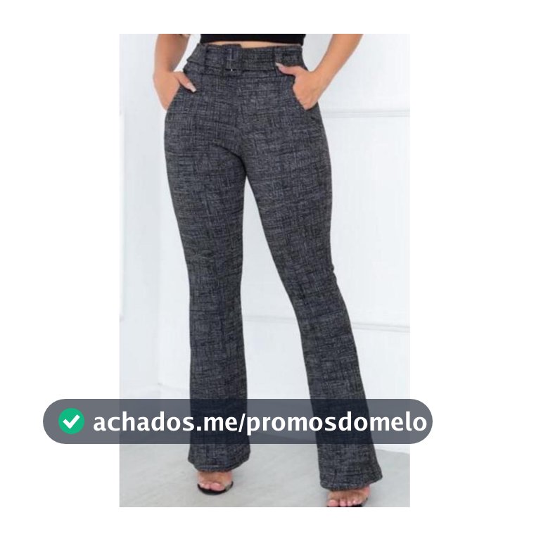 Calça Flare social bailarina jacquard linho com cinto fixo com bastante elastano,cintura