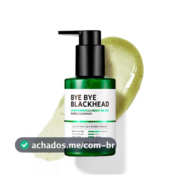 Máscara facial Anti Cravos Bye Bye Blackhead 30 Days Miracle Green Tea Tox Bubble Cleanser Some By Mi - 120g