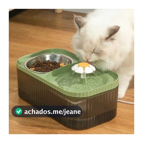 Fonte Bebedouro e Comedouro Para Gatos E Cães Automático Little 3 Litro