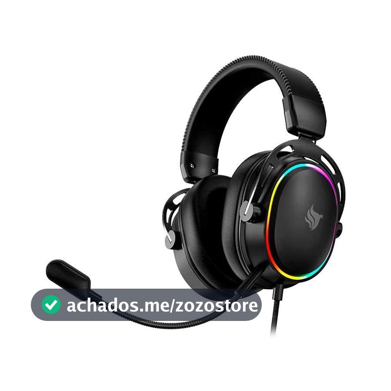 Headset Gamer Pichau Vega, Drivers 50mm, Preto, PCH-VGA-BL01