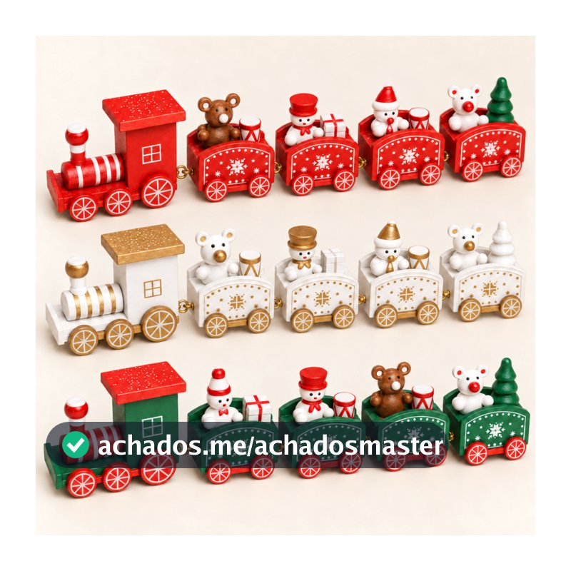 Trem de Brinquedo Natalino Enfeite Trenzinho Decoração De Natal