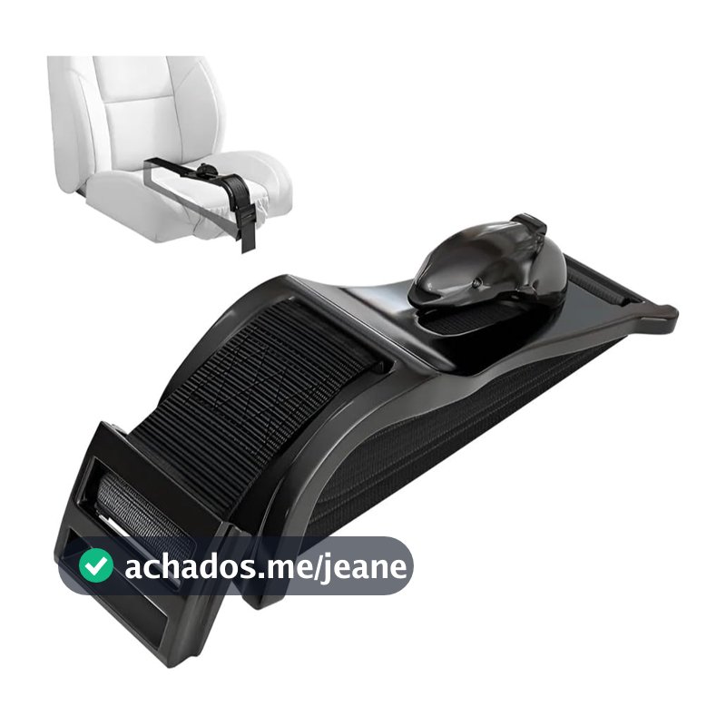 Cinto de Segurança para Gestante, Protetor Ajustável para Grávidas, Preto