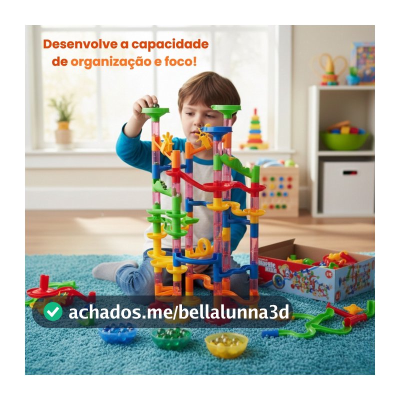 Pista de Montar Bolinha De Gude Rola Bola Peças Para Construir Pista de Corrida