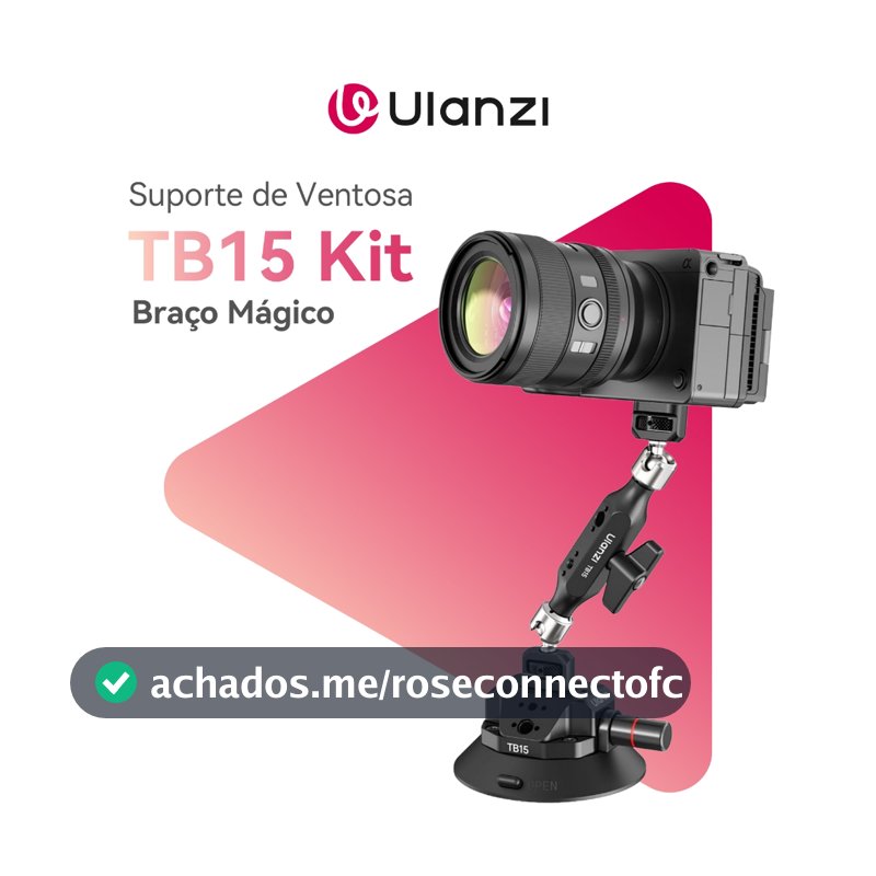 ULANZI TB15 Kit Suporte Braço Mágico Articulado & Ventosa Suporte Profissional