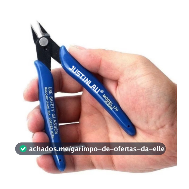 Alicate De Corte Rente Diagonal Zero 170 Azul Afiado Para Eletrônica Precisão Isolado Fios Plato 132