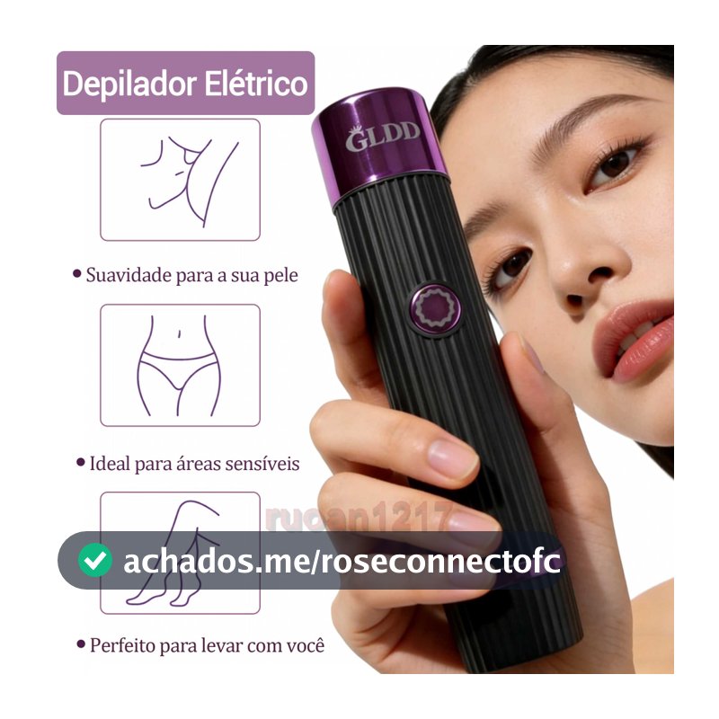 GL&DD Depilador Eletrico Feminino Recarregável Removedor De Pelos Navalha Dupla- Envio rápido