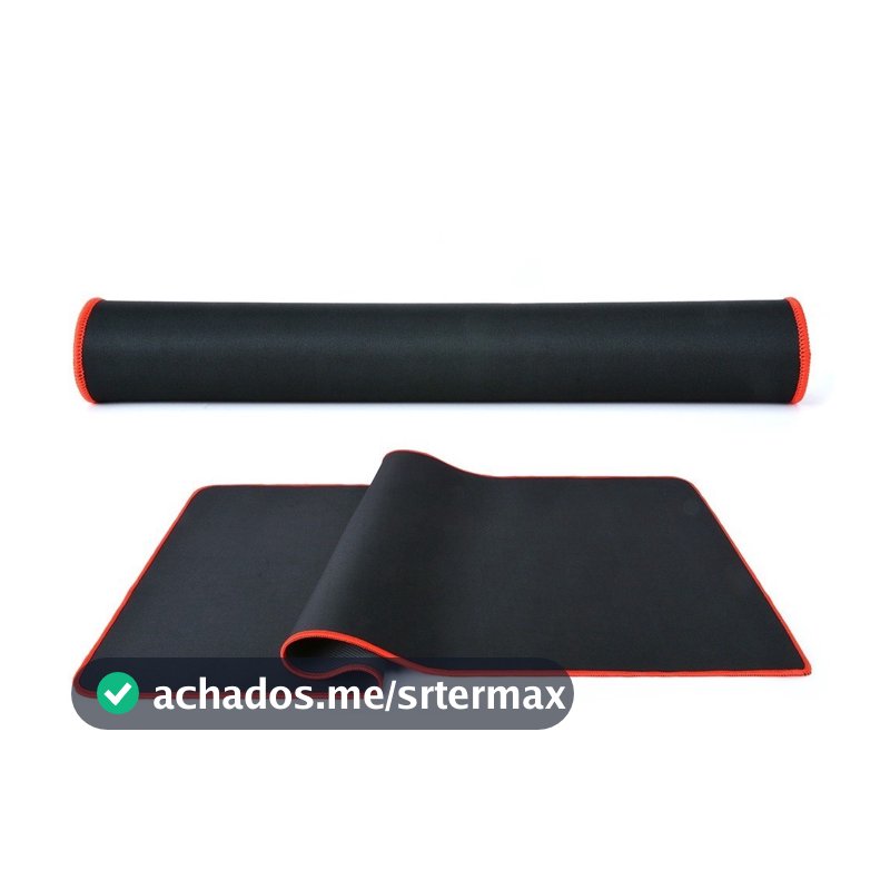 MousePad Gamer Speed  Borda Vermelha Costurada 70 X 30 X 0.3cm