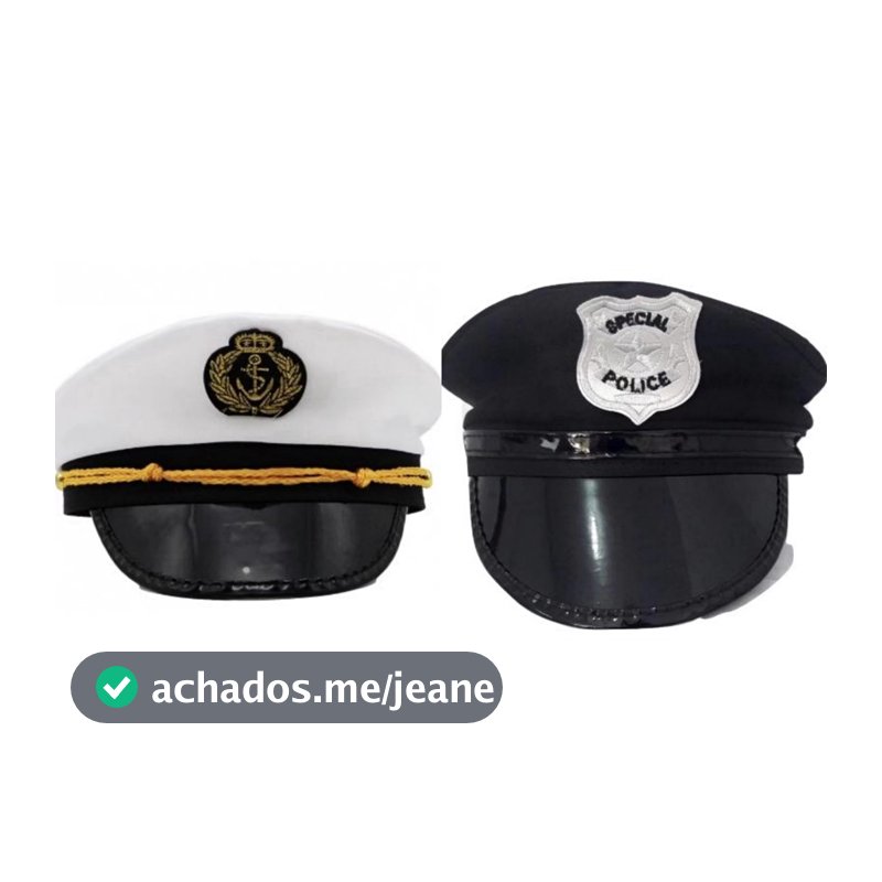 Chapéu Quepe Boina Marinheiro, Policial,Carnaval Festas Fantasia adulto cosplay UNIDADE