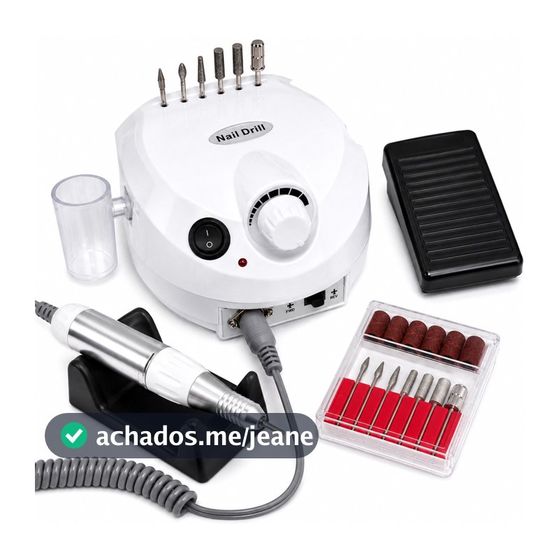 Motor De Unhas Nail Drill Bivolt Porquinho Manicure Pedicure Lixadeira Elétrica Unhas Gel Fibra Controle Total