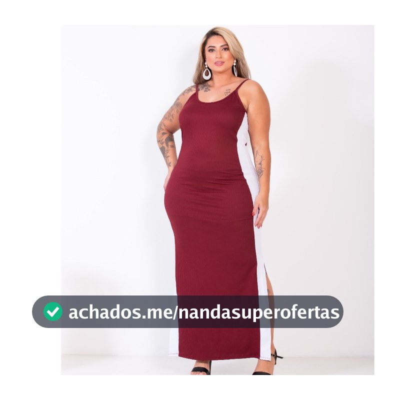 Vestido Faixa Moda Plus Size Curve Canelado Longo Gestante Grávida Alcinha Fenda Lateral Verão Modinha Feminino Festa