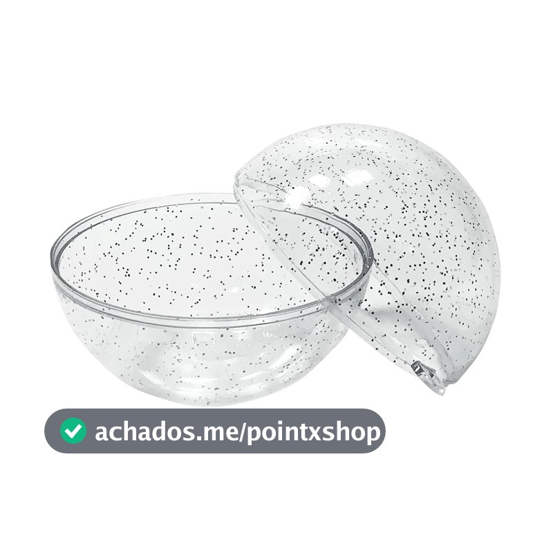Kit Esferas acrilica C/ GLITER - Bola Bolinha enfeite para arvore de natal gliter lembrancinha natal