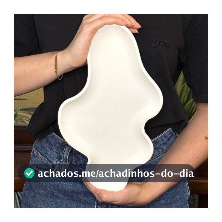 Bandeja Nuvem Ondulada – Feita à Mão em Cimento Ecológico | Organizador Minimalista