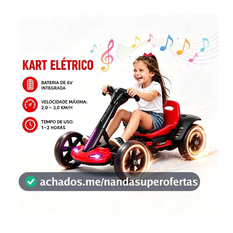 360°  Triciclo Elétrico Drift Infantil Kart Carro Suporta até 30 Kg Luzes e Música  3 Velocidades com Amortecedor Seguro