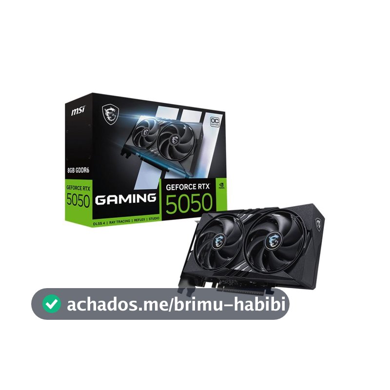 Placa de Vídeo MSI NVIDIA GeForce  RTX 5050 GAMING OC  8G  912-V538-009