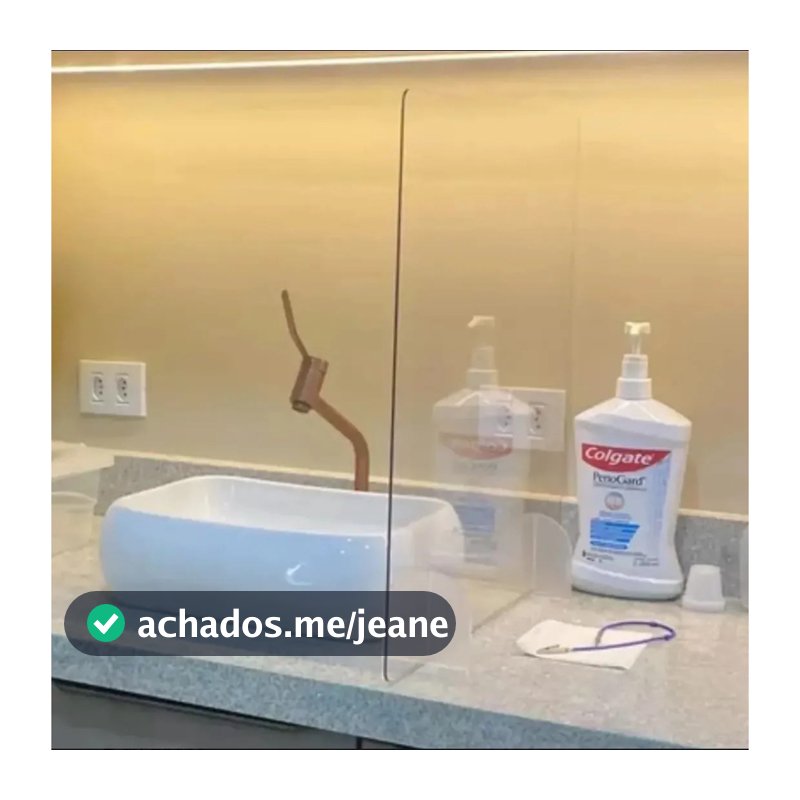 Placa Acrilico Barreira Bancada Esterilização 60x50cm 4mm